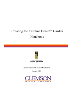 Creating the Carolina Fence&trade; Garden Handbook