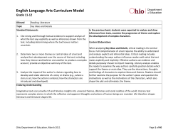 English Language Arts Curriculum Model