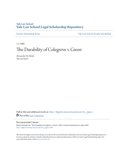 The Durability of Colegrove v. Green