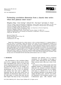 Estimating correlation dimension from a chaotic