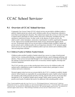 CCAC School Services*