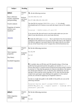 HW1 HW2 HW3 - Studentportalen