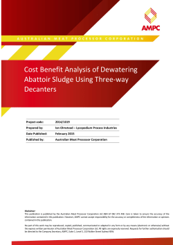Cost Benefit Analysis of Dewatering Abattoir Sludge Using Three