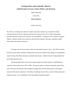 Exchange Rates and Commodity Markets: Global Exports of Corn