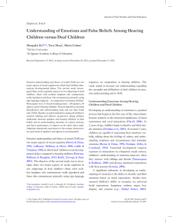 Understanding of Emotions and False Beliefs