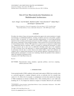 Out-of-Core Macromolecular Simulations on Multithreaded