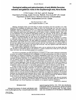Geological setting and petrochemistry of early Middle Devonian
