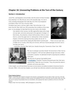 Chapter 16: Uncovering Problems at the Turn of the Century