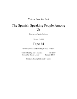 Spanish speaking peoples among us - BYU