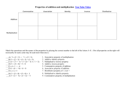 Properties of whole numbers
