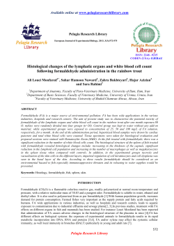 Histological changes of the lymphatic organs and white blood cell
