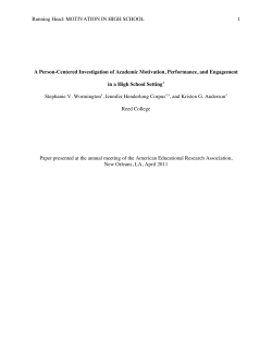 A Person-Centered Investigation of Academic Motivation