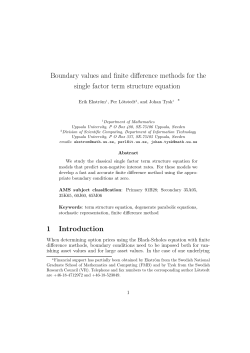 Boundary values and finite difference methods for the single factor