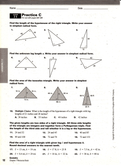 Radicals Worksheet