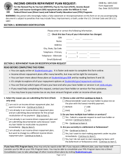 Income--Driven Repayment Plan Request