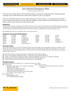 Area Nuclear Emergency Plan - Calvert Cliffs Nuclear Plant