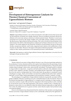 Development of Heterogeneous Catalysts for Thermo