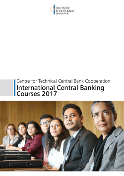 International Central Banking Courses 2017