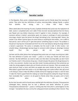 Socrates` Justice