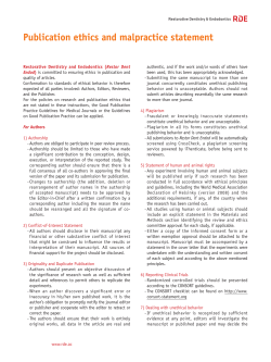 Publication ethics and malpractice statement