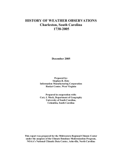 history of weather observing in Charleston