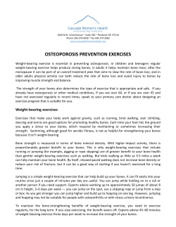 OSTEOPOROSIS PREVENTION EXERCISES