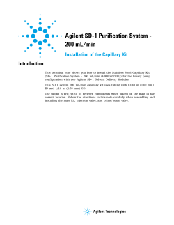Agilent SD-1 Purification System - 200 mL/min