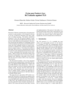KCI attacks against TLS
