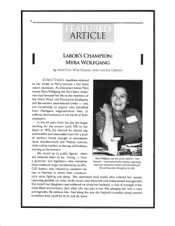 Myra Wolfgang, by - UNITE HERE Local 24