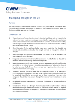 Managing drought in the UK
