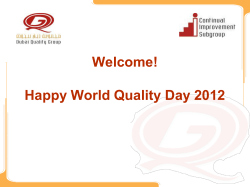 World Quality Day 2009