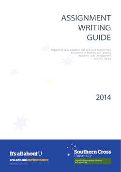 Assignment Writing Guide - Southern Cross University