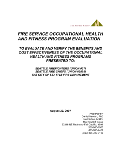 fire service occupational health and fitness program evaluation