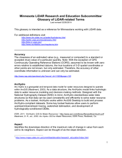 Minnesota LiDAR Research and Education Subcommittee1