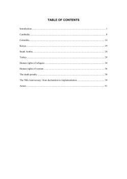 table of contents - Amnesty International
