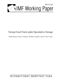 Taxing Fossil Fuels under Speculative Storage