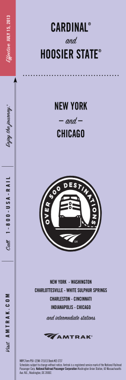 Cardinal-Hoosier State-New York-Chicago