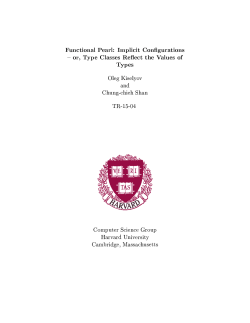 Functional Pearl: Implicit Configurations