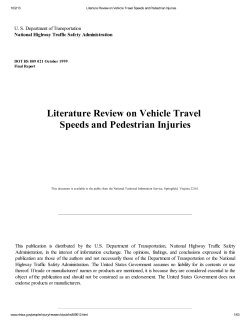 Literature Review on Vehicle Travel Speeds and Pedestrian Injuries