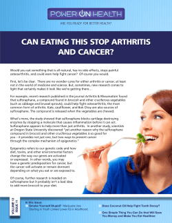 can eating this stop arthritis and cancer?