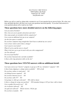 Family Affair Campground Frequently Asked Questions