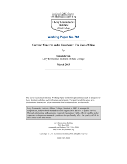 Currency Concerns under Uncertainty: The Case of China