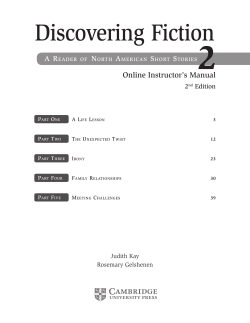 Discovering Fiction - Cambridge University Press
