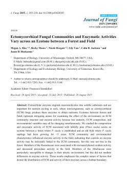Ectomycorrhizal Fungal Communities and Enzymatic Activities Vary