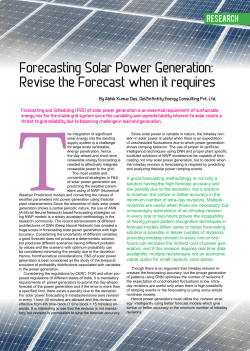 Forecasting Solar Power Generation: Revise the Forecast when it