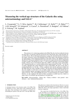 Measuring the vertical age structure of the Galactic disc using