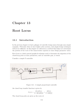 Chapter 13 Root Locus