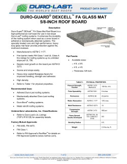 DEXcell &trade; FA Glass Mat 5/8-Inch - Duro