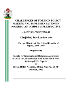 challenge in the foreign policy making and
