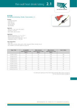 Thin-wall heat shrink tubing 2.1